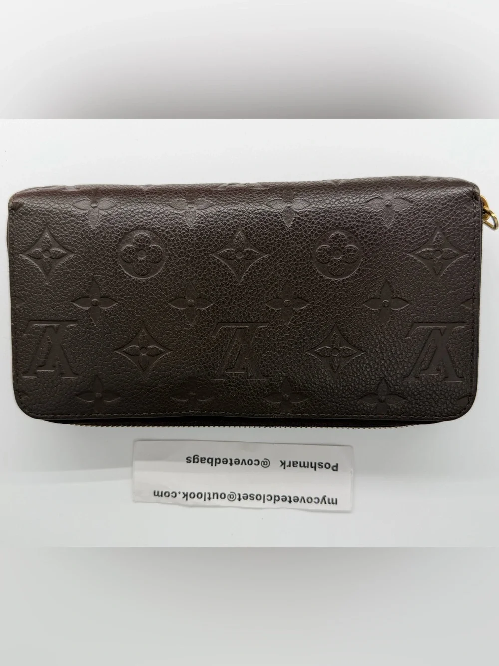 Authentic LV Chocolate Brown Empriente Zippy Wallet w/Box and Dust Bag - Picture 4 of 13